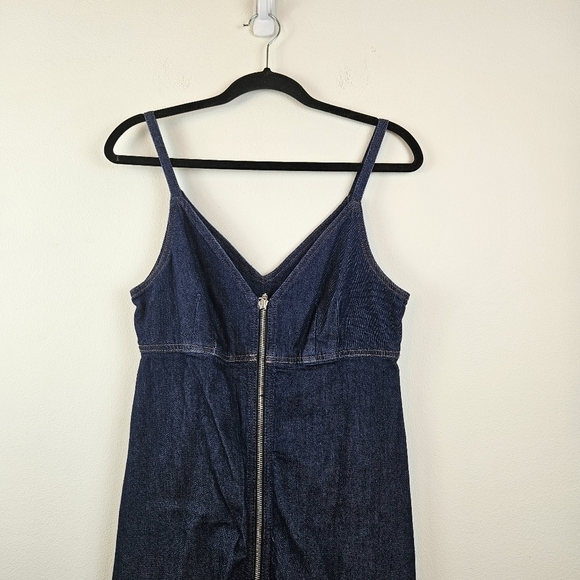 7 for all Mankind exposed Zipper denim Bodycon Dress Size Medium - Picture 5 of 8
